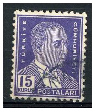 Turkey 1950 - Scott 1027 used - 15k, Ataturk type of 1931 