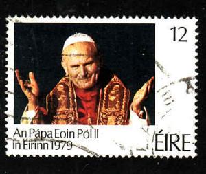 Ireland-Sc#456-used 12p Pope John Paul II-1979-