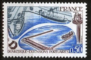 France 1977 Expansion of the Port of Dunkirk Ships MNH