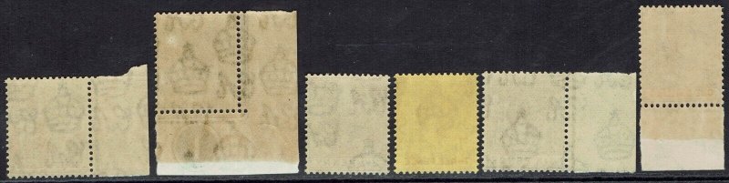 BAHAMAS 1921 KGV RANGE TO 1/- MNH ** WMK MULTI SCRIPT CA