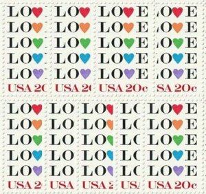 Love Issue ONE PACK OF TEN - 20 Cent Postage Stamps Scott 2072