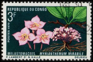 Congo Republic 224 - CtoH - 3fr Myrianthemum mirabile (1970) (2) +