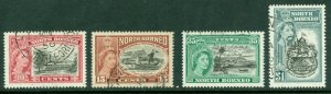 SG 387-390 North Borneo 1956. 10c-$1 set of 4. Very fine used