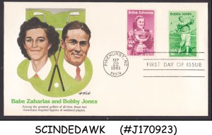 UNITED STATES  - 1981 BABE ZAHARIAS AND BOBBY JONES - 2V  FDC