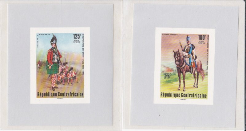 Central Africa # C139-143, American Revolution Bicentennial Mini Sheets, Mint NH