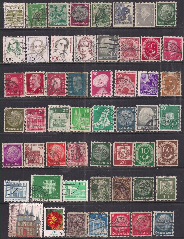 Germany Selection of 54 used stamps ( 443 )