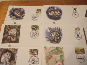 20 philatelic color cachet covers 1987 to 1996 bats otter ferret deermouse