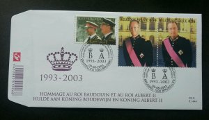 Belgium King And King 2003 (stamp FDC)