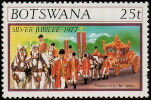 Botswana 180 - Mint-H - 25t Silver Jubilee / Coronation Coach (1977)