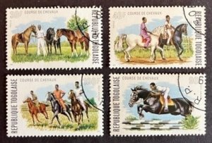 Togo #885-86, C232-33 used; Horses - set of 4 (1974)