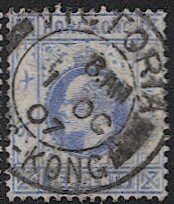 HONG KONG 1904 10c KE Sc 95, Used VF, VICTORIA 1907 cancel