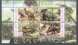 Malawi 2010 Dinosaurs, perf.sheetlet, used    T.004