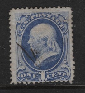 134 F-VF used neat light cancel with nice color cv $ 200 ! see pic !