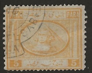 Egypt 8  1867   5 para  fine used