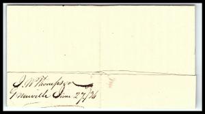 GOLDPATH: US STAMPLESS COVER 1836, GRANVILLE, N.Y.   W/LETTER    _CV58_P12