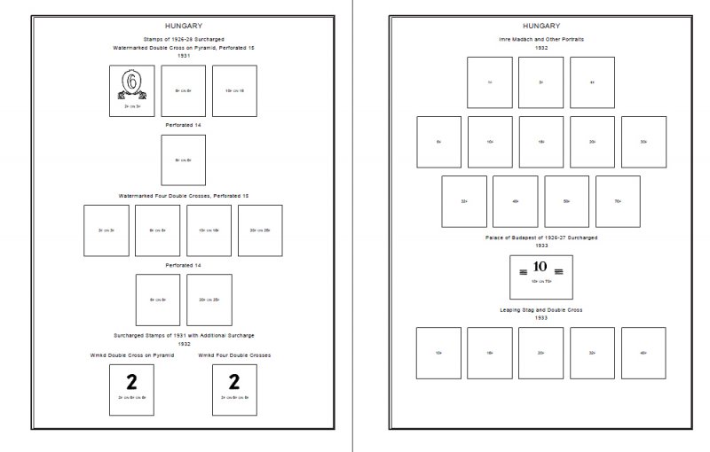 PRINTED HUNGARY 1871-2010 + 2011-2020 STAMP ALBUM PAGES (782 Pages)