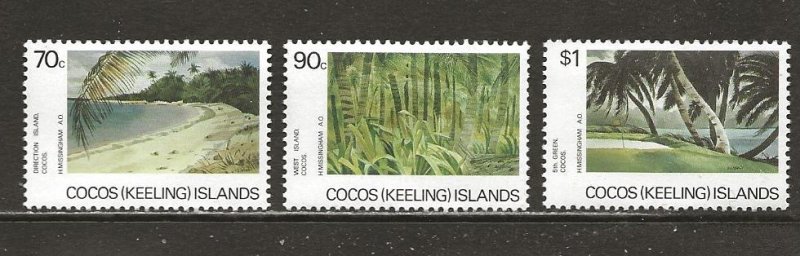Cocos Islands Scott catalog # 159-161 Mint NH