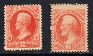 O16, O18   2c Jackson     6c Lincoln    MINT OG NH ⭐⭐⭐⭐⭐
