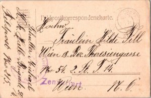 Austria Soldier's Free Mail 1916 K.u.K. Feldpostamt 215 Feldpostcard to ...