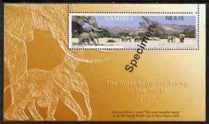 Namibia 2003 Stamp Design Award Winner perf m/sheet (Elep...