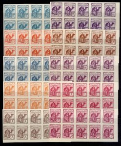 Spanish Sahara 1924 PROOFS in imperf blocks of 10, UNUSED.