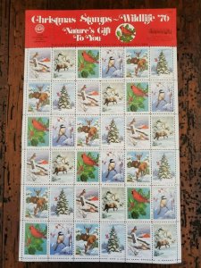 US 1976 National Wildlife Federation Conservation X-mas Stamp Sheets OG NH