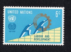 UN 1969 6c Labor, Scott 199 MH, value = 25c