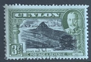 CEYLON 1935 3cents p14 SG369a USED