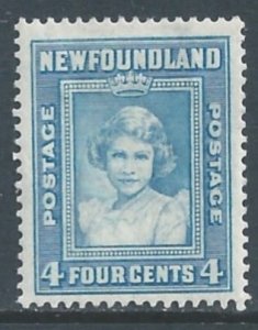 Newfoundland #247 MH 4c Princes Elizabeth