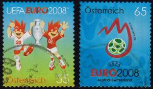 Austria - 2008 - Scott #2132-33 - used - Football Soccer