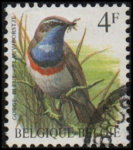 Belgium 1222 - Used - 4f White-spotted Blue-throat (1989) (2) +