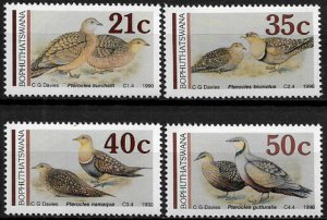 South Africa - Bophuthatswana #244-7 MNH Set - Sandgrouses - Birds