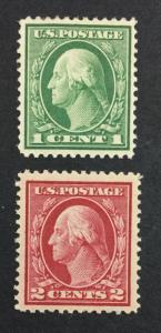 US #405-406 MINT OG H $30 LOT #8634