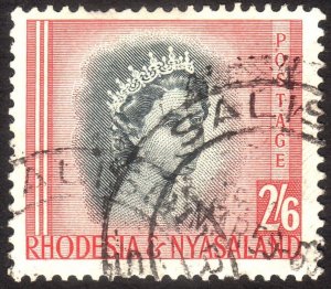 1954, Rhodesia and Nyasaland 2'6Sh, Used, Sc 152