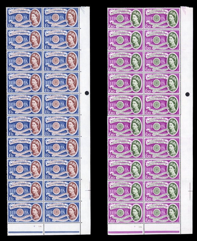 British Commonwealth - Great Britain #377-378 Cat$160, 1960 Europa, set of tw...