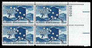 PCBstamps   US C53 PB 28c(4x7c)Alaska Statehood, MNH, (PB-3a)