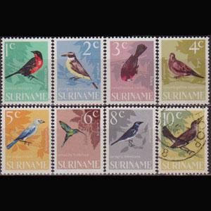 SURINAM 1966 - Scott# 323-30 Birds Mixed Set of 8 Used