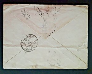 1894 El Fashn Egypt Embossed Stamp Cancelled Cover
