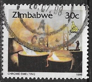 Zimbabwe ~ Scott # 727 ~ Used ~ Chrome Smelting