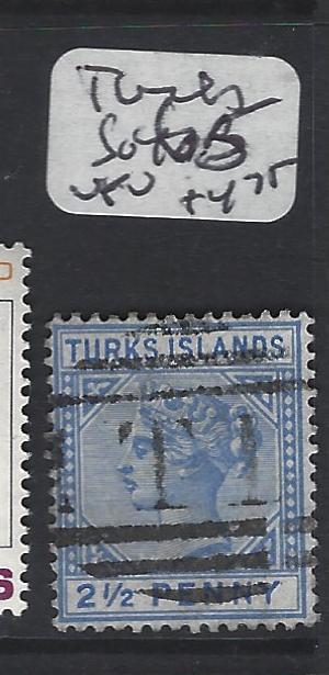 TURKS ISLANDS (P1805BB)  QV 2 1/2D  SG 65 CANCEL  T1  VFU