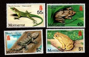 Montserrat 410-413 Mint NH Lizards!