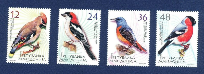 MACEDONIA -  Scott 312-315 - FVF MNH - BIRDS - 2004