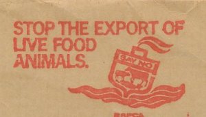 Meter cut GB / UK 1976 Stop the Export of Live Food Animals