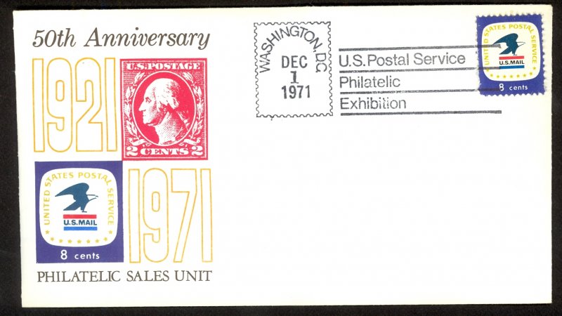 USA 1971 8c USPS Inauguration Issue Sc 1396 US POSTAL SERVICE SALES UNIT Cover