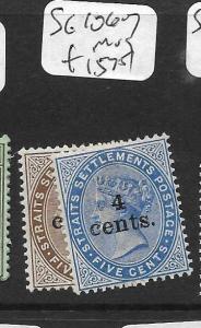 STRAITS SETTLEMENTS (P0805B) QV 4C/5C  SG 106-7  MOG 