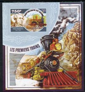 Niger Republic 2014 Early Steam Trains #2 imperf s/sheet ...