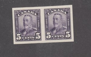 CANADA # 153b VF-MNH KGV 5cts PAIR IMPERFS CAT VALUE $225