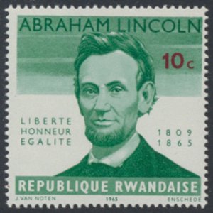 Rwanda  SC# 92  MNH Abraham Lincoln see details/scans 