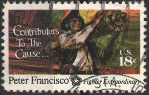 SC#1562 18¢ Contributors to the Cause: Peter Francisco (1975) Used