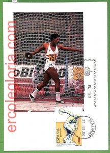 14704 - SPAIN - SET of 4 Pieces MAXIMUM CARD - 1984 - SPORT Wrestling ATHLETICS-